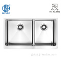 China Stainless Steel Double Bowl Apron Front Kitchen Sink Supplier